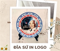 Đĩa sứ in logo giá rẻ