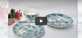 Bộ bát đĩa đẹp cao cấp - Gốm sứ Bát Tràng