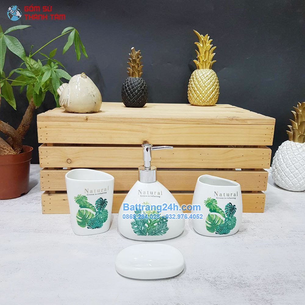 Cửa hàng mua bình dầu gội bằng gốm sứ men xanh ngọc vòi inox gốm Bát Tràng cao cấp