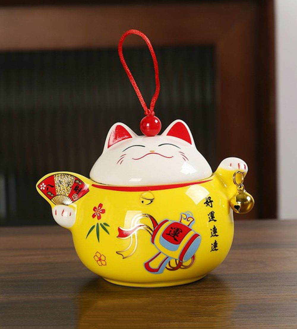 Mua hộp đựng chè màu thần tài màu vàng đẹp mắt, chất lượng