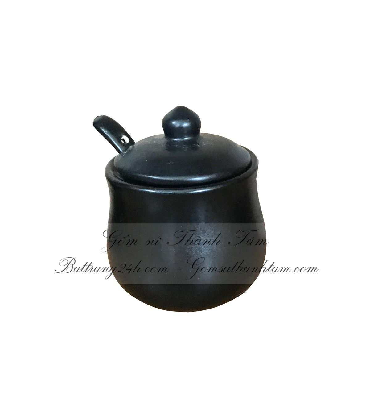 Bình chai đựng nước tương, bình hũ đựng tương tớ có nắp đậy, có thìa muỗng gốm sứ chất lượng