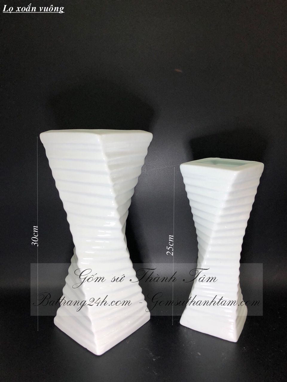Lọ hoa cao dáng xoắn nhỏ xinh để bàn cắm hoa, lọ hoa bày hoa đẹp nghệ thuật