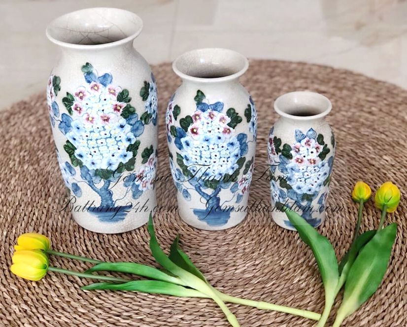 Mua lọ hoa đẹp ở đâu nhỏ xinh chất lượng, lọ hoa đẹp để bàn nghệ thuật men rạn cổ cao cấp